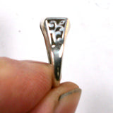 BHS Barberton High School Antique Class Ring Sterling Silver Size 5 (5800)