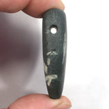 DVH Chinese Writing Rock Heart Bead Pendant Cali. Porphyry 47x37x13 (5278)