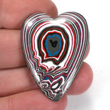 DVH JpWrnglr Fordite Cabochon Toledo Heart Cab 40x31x5 (4230)