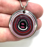 DVH JpWrnglr Fordite 33mm Round Pendant Toledo, Ohio (4897)