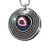 DVH JpWrnglr Fordite 33mm Round Pendant Toledo, Ohio (4897)