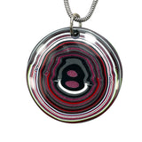 DVH JpWrnglr Fordite 33mm Round Pendant Toledo, Ohio (4897)
