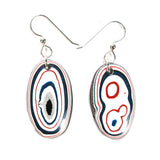 DVH PDX Fordite Earrings Freightliner Western Star 30x18x5mm (5532)