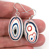 DVH PDX Fordite Earrings Freightliner Western Star 30x18x5mm (5532)