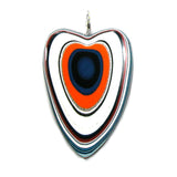 DVH Freightliner Fordite Heart Pendant Portland, OR Western Star 45x31x9mm (5630)