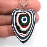 DVH Freightliner Fordite Heart Pendant Portland, OR Western Star 45x31x9mm (5630)