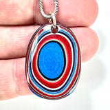 DVH Ford F150 Truck Fordite Pendant Necklace KC Assembly 33x24x4mm (5962)
