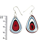 DVH Ford F150 Truck Fordite Earrings KC Assembly 31x22x4mm Sterling Silver (5965)