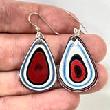 DVH Ford F150 Truck Fordite Earrings KC Assembly 31x22x4mm Sterling Silver (5965)