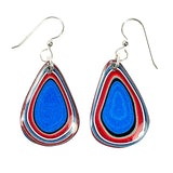 DVH Ford F150 Truck Fordite Earrings KC Assembly 31x22x4mm Sterling Silver (5965)