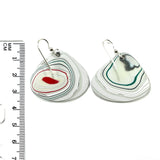 DVH Ford F150 Truck Fordite Earrings KC Assembly 30x36x3mm Sterling Silver (5967)