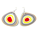 DVH Ford F150 Truck Fordite Earrings KC Assembly 30x36x3mm Sterling Silver (5967)