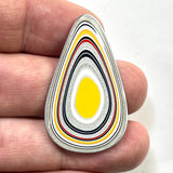 DVH Ford F150 Truck Fordite Cabochon KC Assembly 43x26x4mm Sterling Silver (5968)