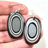 DVH Ford F150 Truck Fordite Earrings KC Assembly 43x26x4mm Sterling Silver (5975)