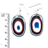 DVH Ford F150 Truck Fordite Earrings KC Assembly 43x26x4mm Sterling Silver (5975)