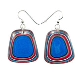DVH Ford F150 Truck Fordite Earrings KC Assembly 30x26x4mm Sterling Silver (6016)