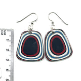 DVH Ford F150 Truck Fordite Earrings KC Assembly 30x26x4mm Sterling Silver (6016)