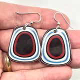 DVH Ford F150 Truck Fordite Earrings KC Assembly 30x26x4mm Sterling Silver (6016)