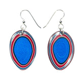 DVH Ford F150 Truck Fordite Earrings KC Assembly 34x24x4mm Sterling Silver (6017)
