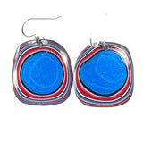DVH Ford F150 Truck Fordite Earrings KC Assembly 31x29x3mm Sterling Silver (6023)