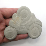 DVH Goddess on Motorcycle Fairy Stone Concretion Rock 91x76x8mm (5488)