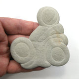 DVH Goddess on Motorcycle Fairy Stone Concretion Rock 91x76x8mm (5488)