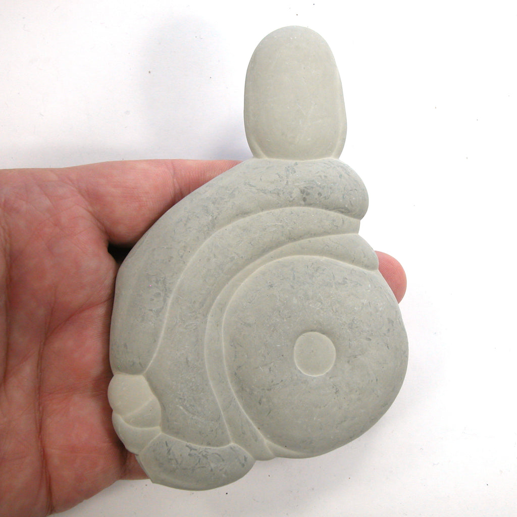 DVH Goddess in Wheelchair Fairy Stone Concretion Rock Quebec 79x41x11mm (5552)