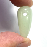 DVH Blue Kryptonite Glow in the Dark Heart Bead Strontium Aluminate 28x17x13mm (5899)