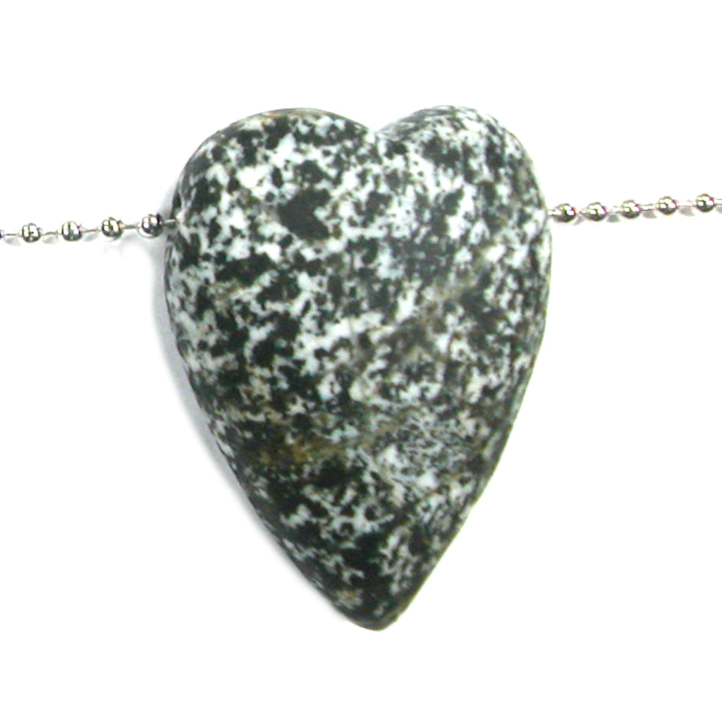 DVH Wolf Creek Radical Faerie Healed Heart of Stone Bead Pendant 44x32x15 (5321)