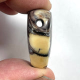 DVH Fossil Wooly Mammoth Molar Heart Bead Pendant 30x25x13mm (5996)