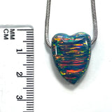 DVH 16ct Black Bello Opal Bead Pendant Synthetic OOAK Big Hole 22x17x10mm (5892)