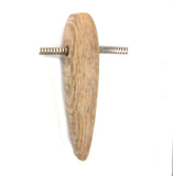 DVH Petrified Sycamore Wood Matte Bead Pendant Badger Pocket WA 47x10x12 (5256)