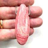 DVH Rhodochrosite BIG Bead Exclamation Point Pattern OOAK Private Collection 65x24x16mm (5914)