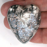 DVH 39g Dendritic Silver Ore Heart Cabochon Dendrites Langis Mine 50x38x8mm