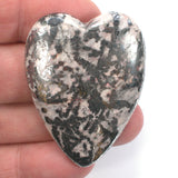 DVH 39g Dendritic Silver Ore Heart Cabochon Dendrites Langis Mine 50x38x8mm