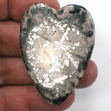 DVH 39g Dendritic Silver Ore Heart Cabochon Dendrites Langis Mine 50x38x8mm
