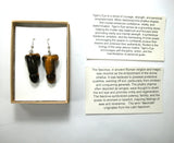 DVH Tigers Eye Penis Sterling Earrings Metaphysical Phallus Crystal Fascinus