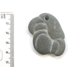 DVH Fairy Stone Concretion Bead Pendant Goddess Rock Quebec 42x32x9 (2803)