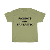F@GG*T$ ARE FANTASTIC Classic Queen Fabulous QUEER Unisex Heavy Cotton Tee
