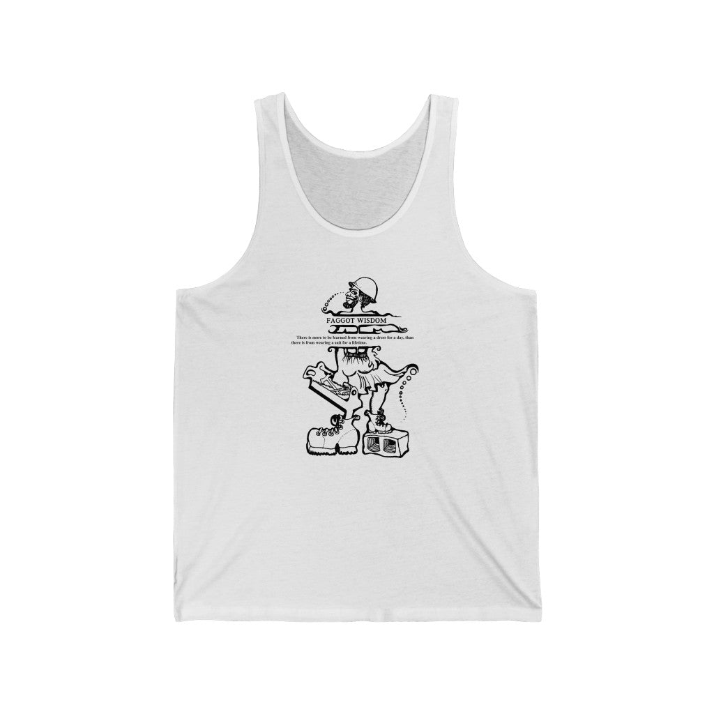 Classic Revolutionary "F@GG*T Wisdom" Pro Drag Queen Fabulous Unisex Jersey Tank