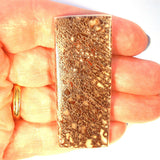 DVH Fossil Dinosaur Bone "Biopsy" Mother-of-Pearl Doublet Rectangle Cabochon 53x20x2 (8231) - DVHdesigns