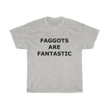 F@GG*T$ ARE FANTASTIC Classic Queen Fabulous QUEER Unisex Heavy Cotton Tee