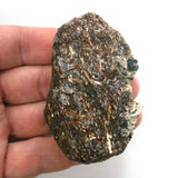 DVH 103g Astrophyllite Specimen Druzy Fireworks Stone for Wirewrap 74x40x22mm (5199)