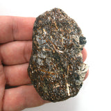 DVH 103g Astrophyllite Specimen Druzy Fireworks Stone for Wirewrap 74x40x22mm (5199)