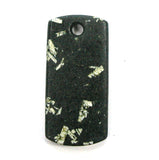 DVH Chinese Writing Rock Bead Pendant Calligraphy Stone Aust. 59x28x6 (2818)