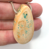 DVH Dyed Fossil Woolly Mammoth Molar Bead Pendant 45x23x13 (4595)