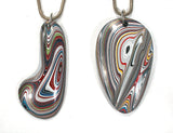 DVH Ford Focus Fordite His & Her Pendants Abstract Adam & Eve 60x36x9 (3758)