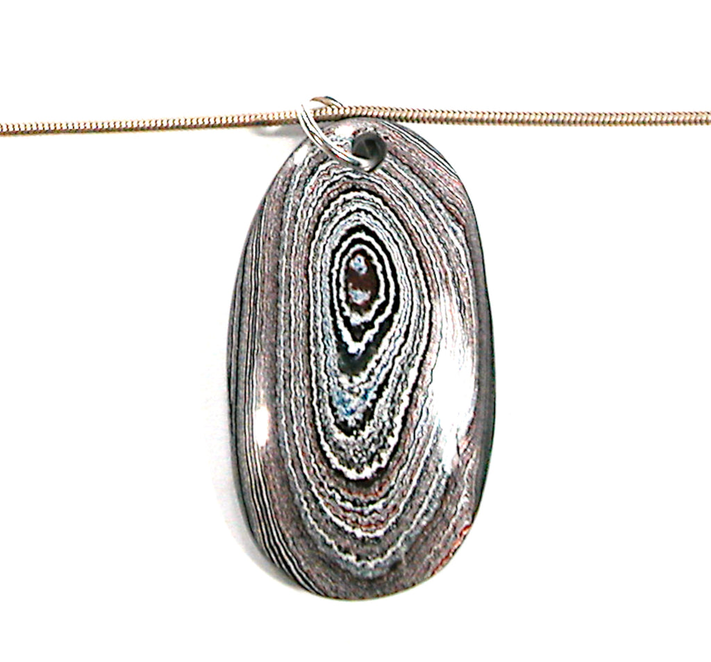 DVH GM Fordite Recycled Car Paint 2 Sided Pendant 49x28x8 (3733)