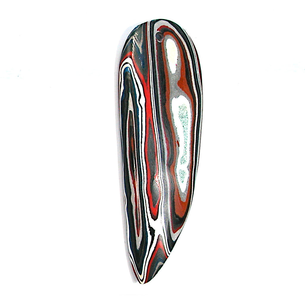 DVH Kenworth Truck Fordite Display Specimen Polished Face Ornament 101x31x4 (3809)