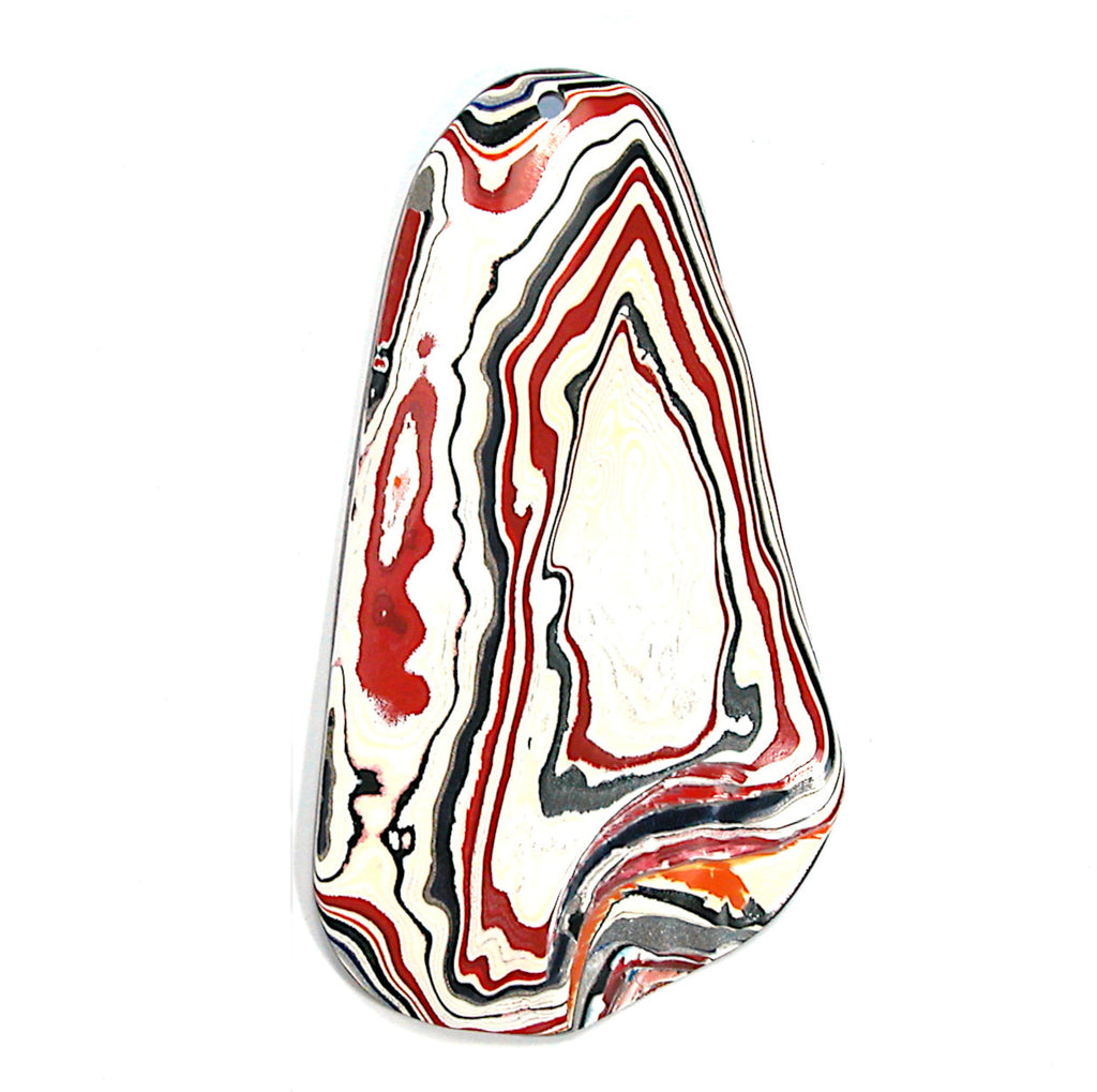 DVH Kenworth Truck Fordite Display Specimen Polished Face Ornament 94x49x4 (3811)